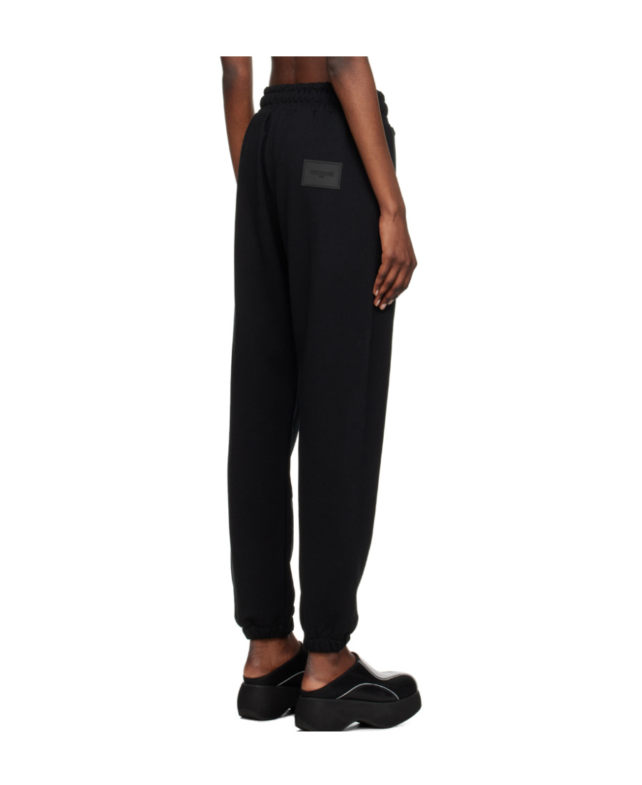 We11 Done Logo-print Cotton Track Trousers In Black