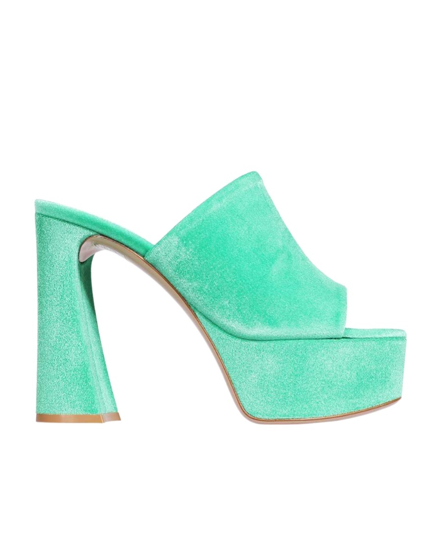 Gianvito Rossi Woman Sandals Green Size 10 Textile Fibers In Green