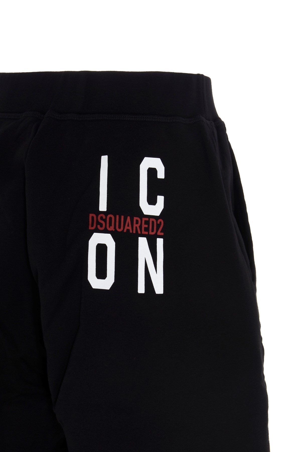 Dsquared2 Logo-print Cotton Track Shorts In Black