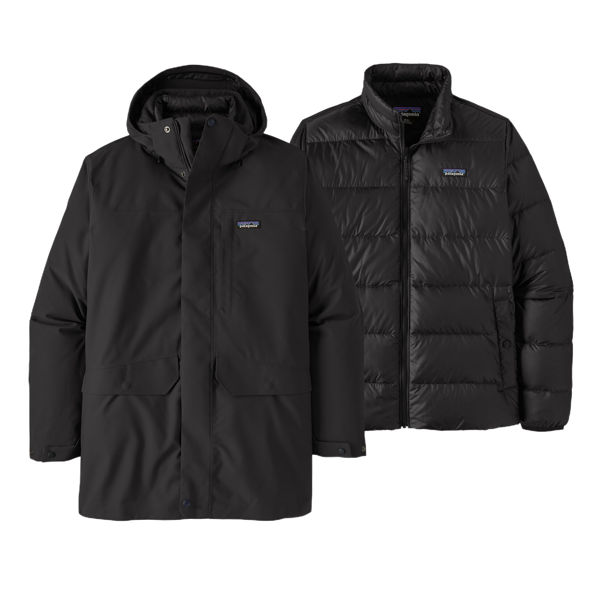Patagonia Tres 3-in-1 Reversible Parka In Black