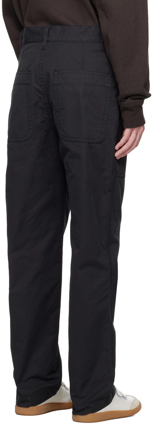 Isabel Marant Cotton Carrot Fit Pants With Belt Loops In Black