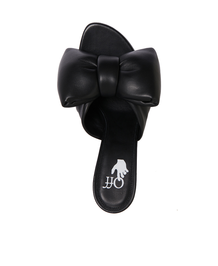 Off-white Woman Sandals Black Size 6 Textile Fibers In Black
