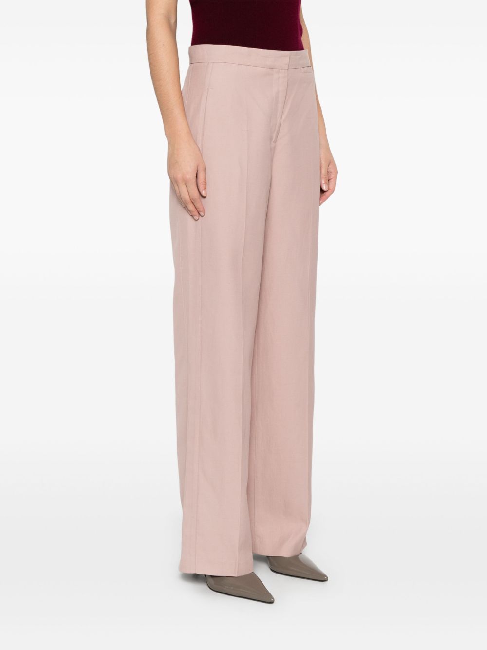 Loulou De Saison Solid Color Trousers In Gray