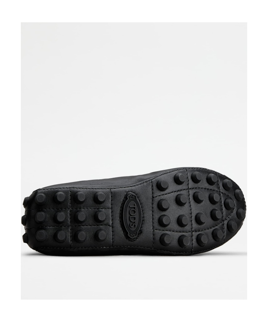 Tod's Gommino Bubble Leather Ballet Flats In Black