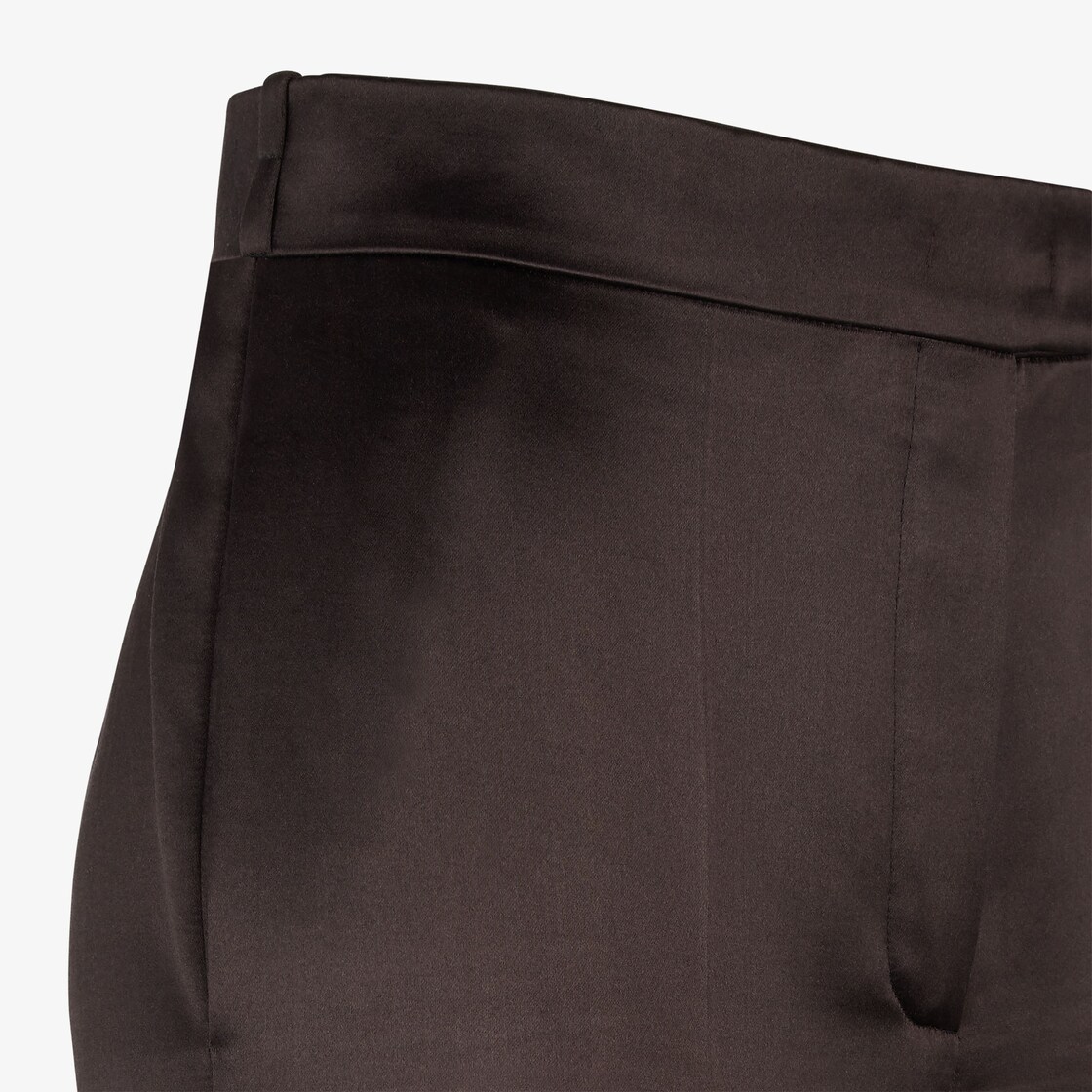 Fendi Bootcut Satin Trousers In Black