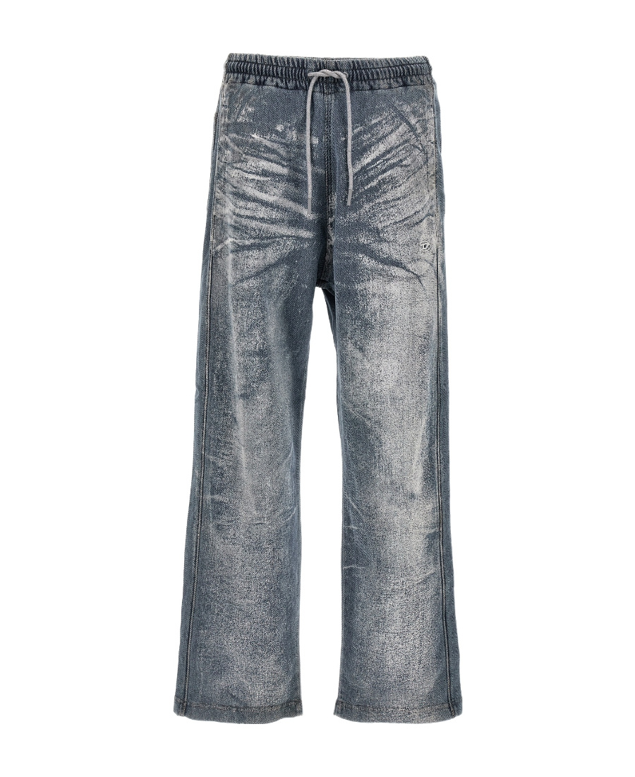 Diesel D-martia Drawstring Jeans In Gray