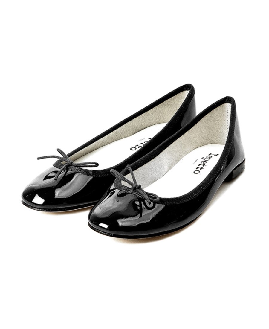 Repetto Brigitte Pointed Toe Patent Leather Ballet Flats In Black