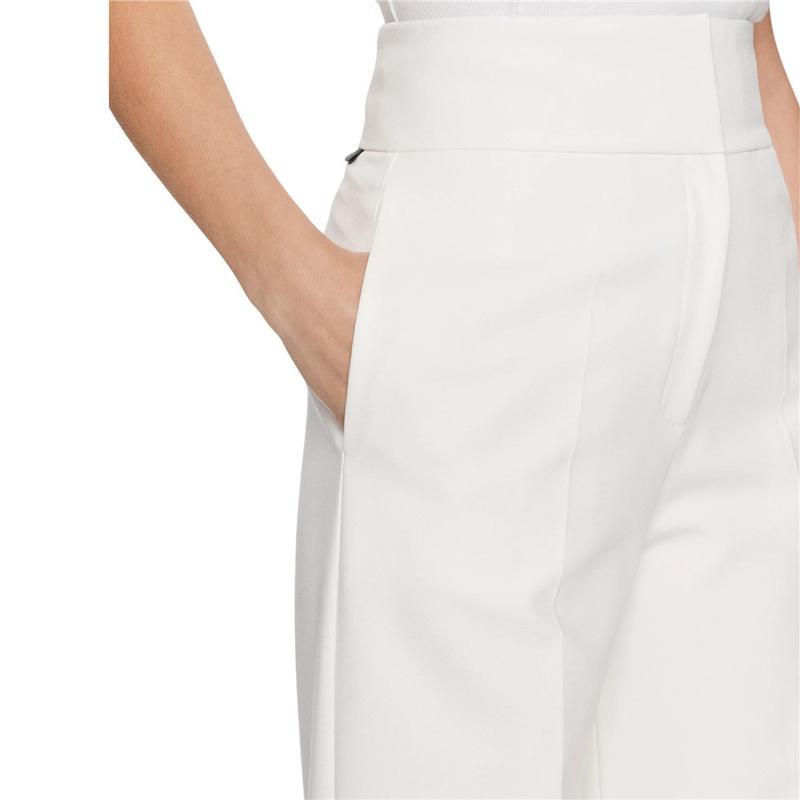 Hugo Boss Talia High Rise Bootcut Pants In White