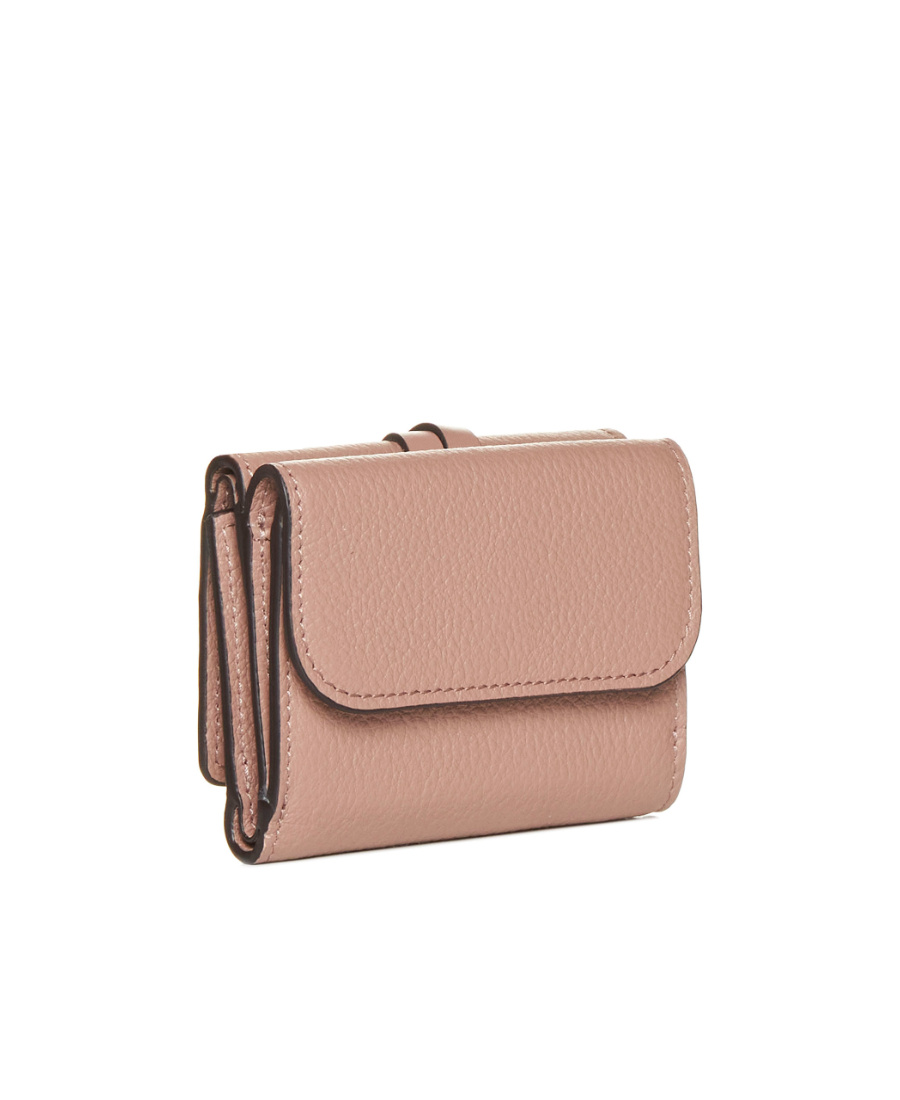 Chloé Alphabet Leather Wallet In Nude