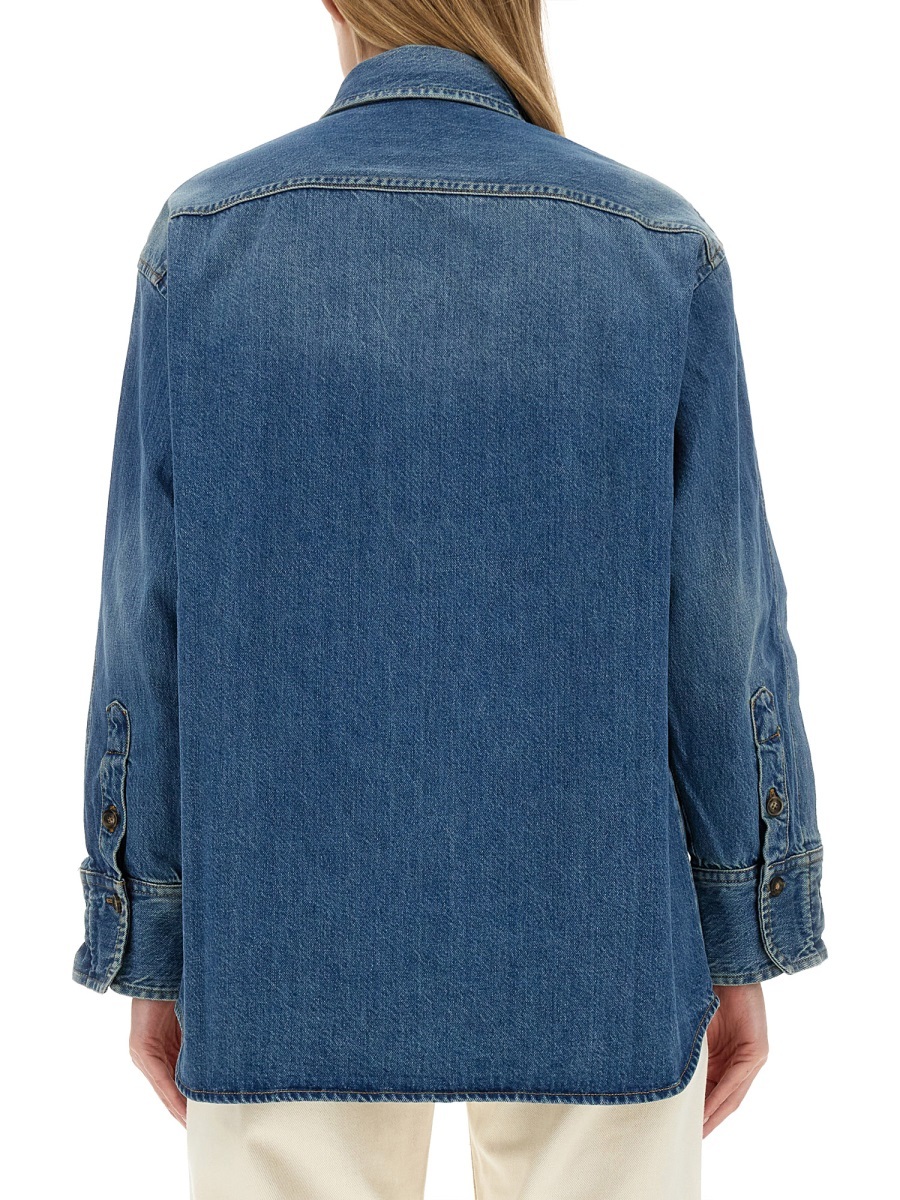 VICTORIA BECKHAM LONG-SLEEVED LAPEL SHIRT