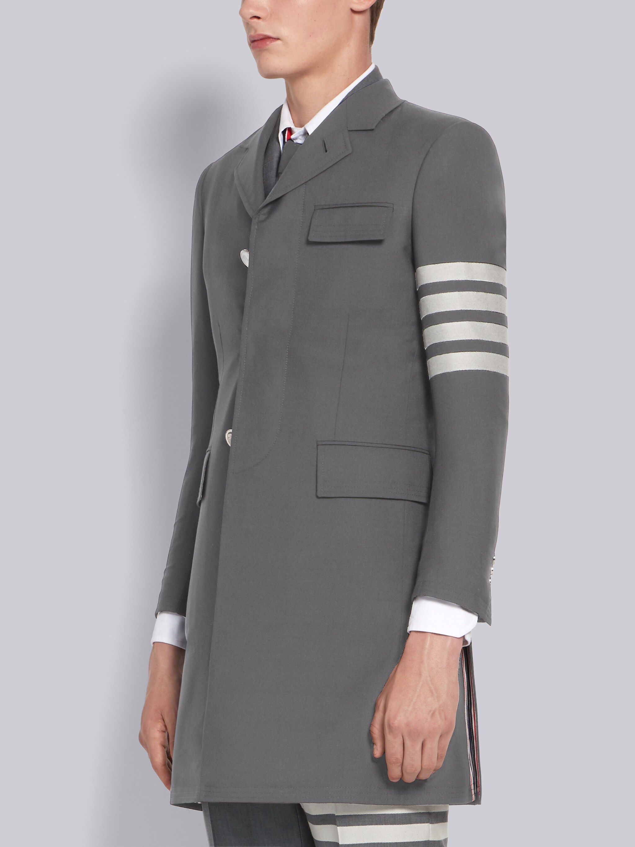 Shop Thom Browne Chesterfield Coat In Black