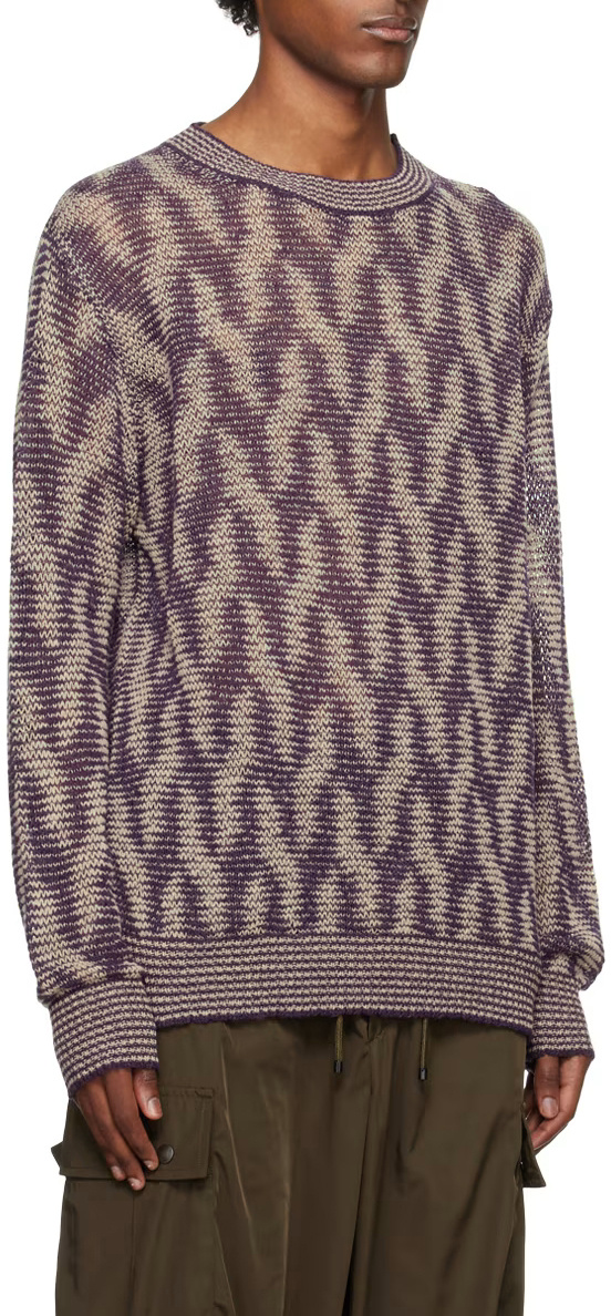Dries Van Noten Long-sleeved Sweater In Multicolor