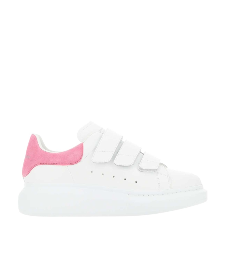 Alexander Mcqueen Leather Touch-strap Sneakers In White