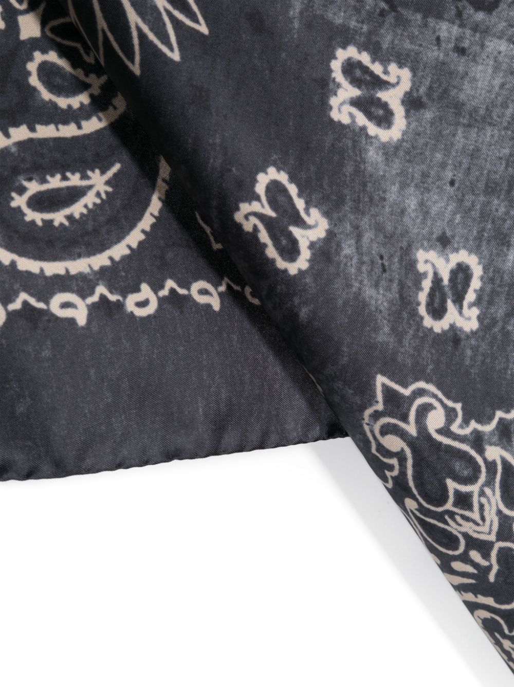 Golden Goose Paisley Print Silk Scarf In Gray