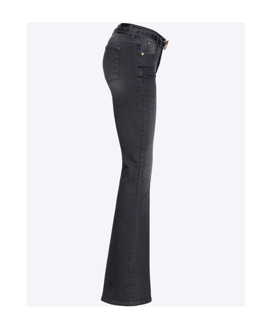 Pinko Flora Belted Flared Jeans