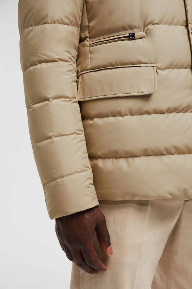 Moncler Malinvern Down Jacket Beige In Nude