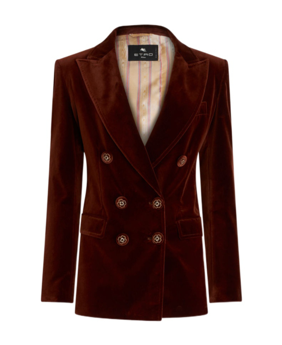 ETRO DOUBLE-BREASTED VELVET JACKET