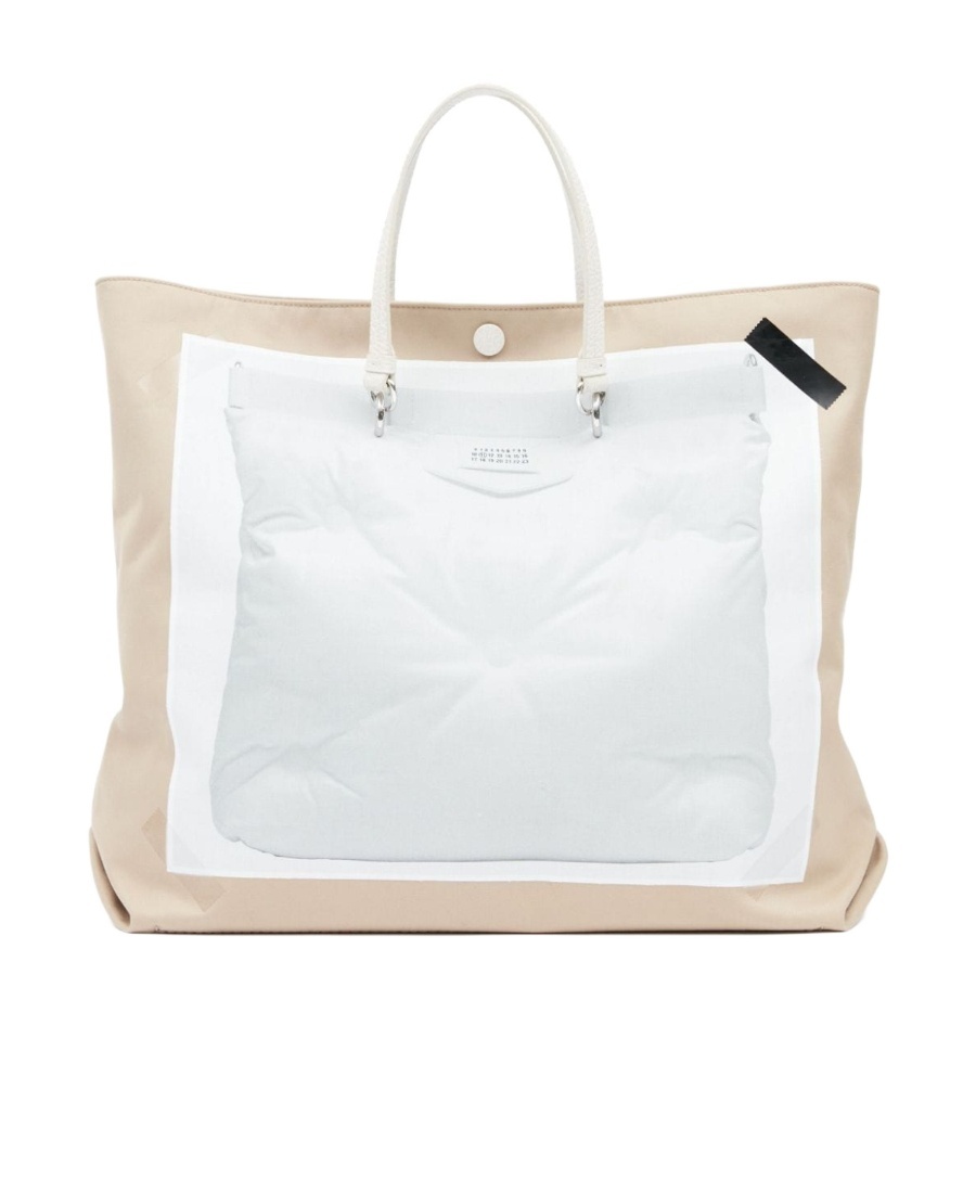 Maison Margiela Glam Slam Trompe L'oeil-print Tote Bag In White