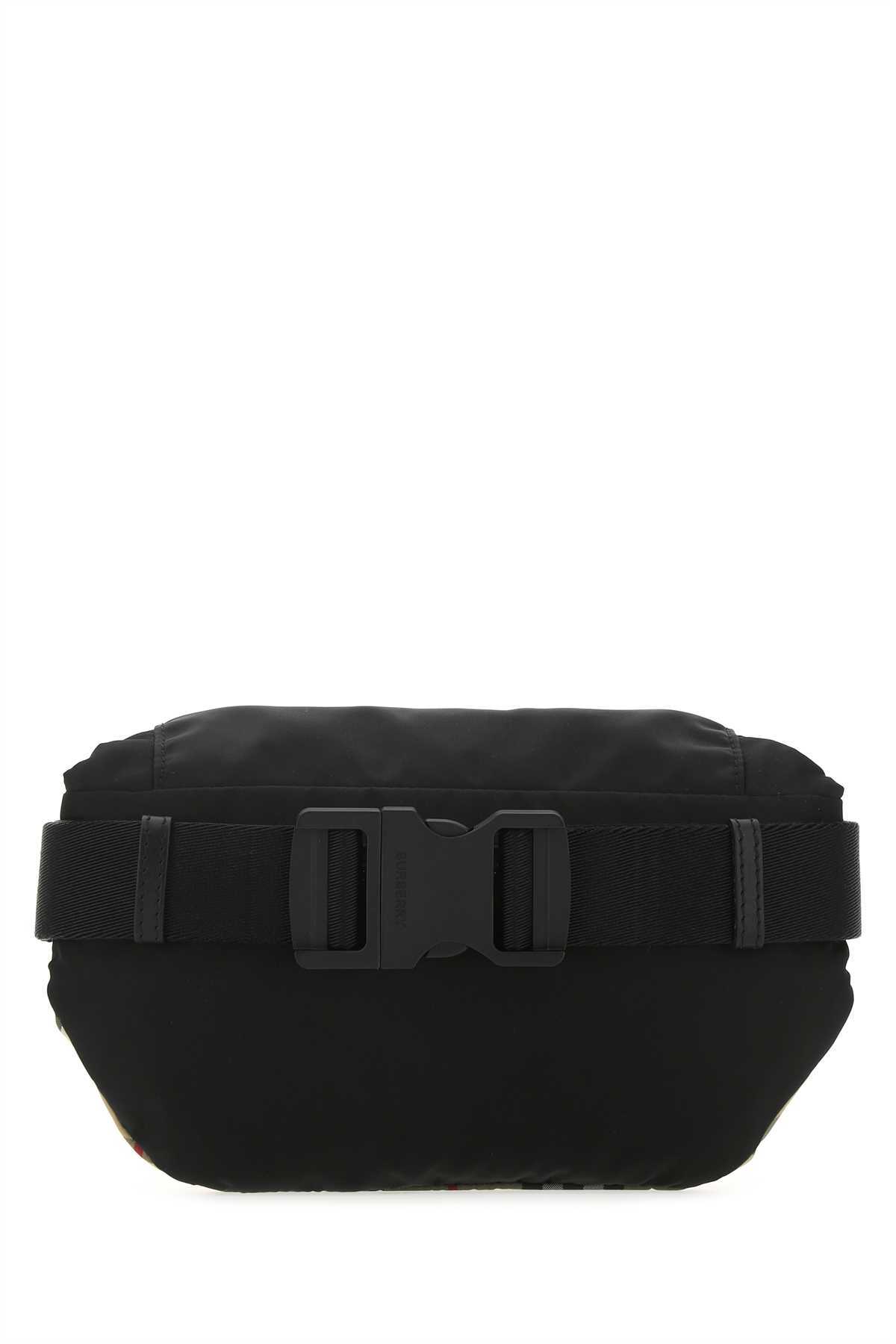 Burberry Medium Vintage Check Belt Bag In Black