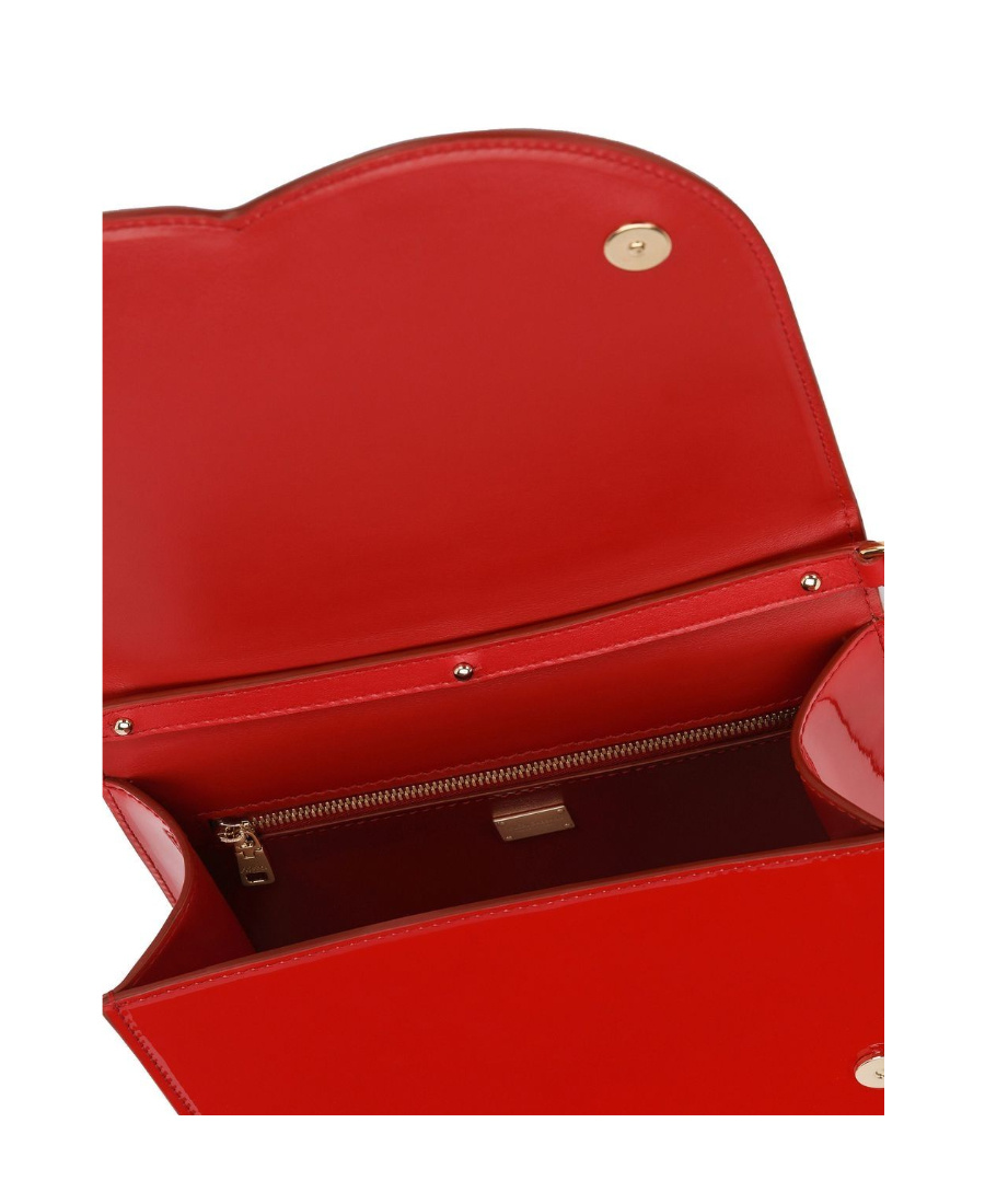 Dolce & Gabbana Dg Logo Patent Leather Crossbody Bag In Red