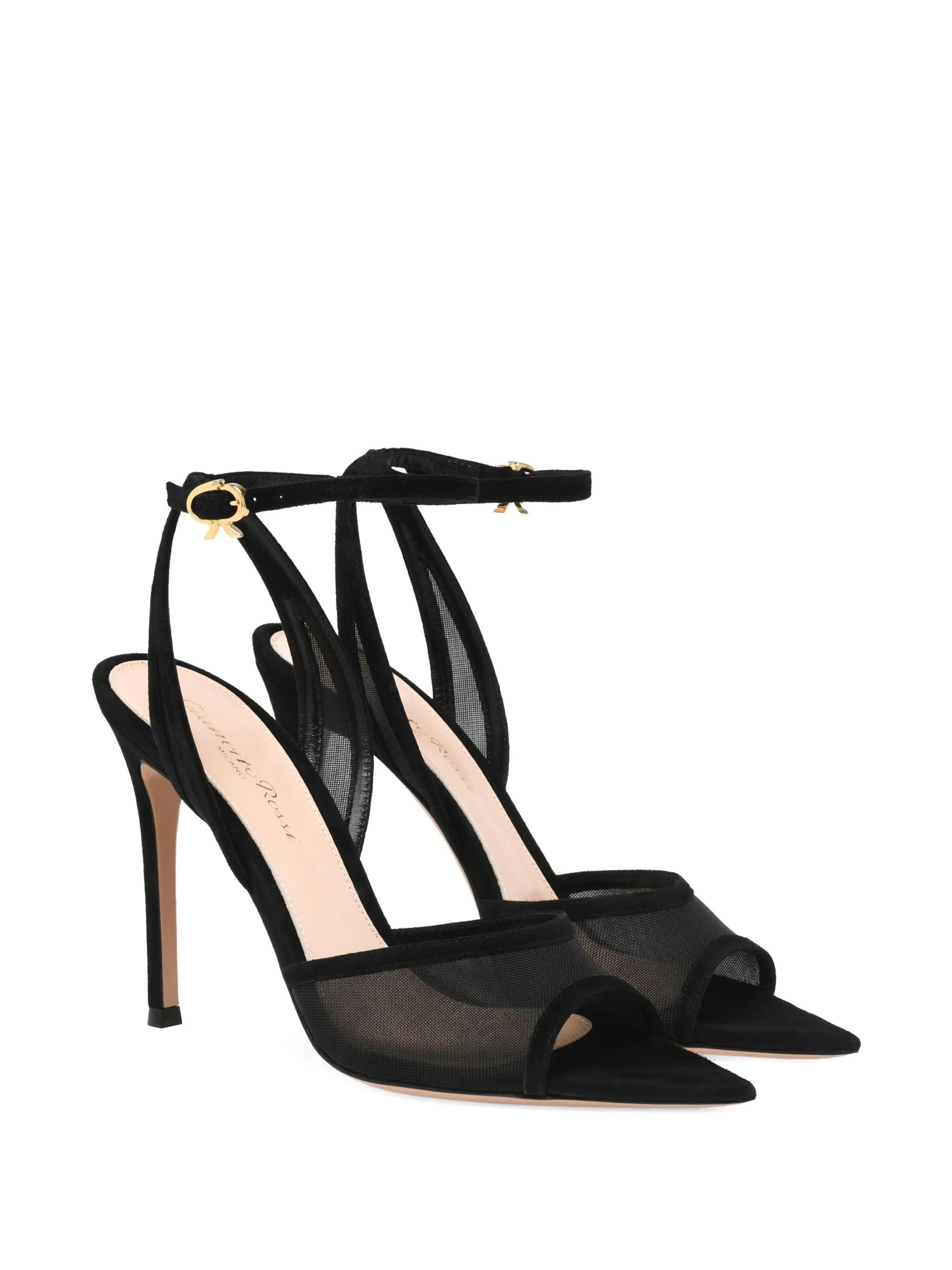 Gianvito Rossi Pointed High Heel Sandals In Black