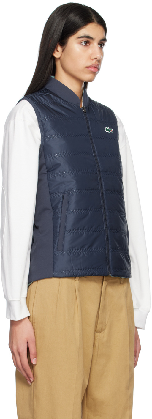 Lacoste Womenâs Sport Reversible Golf Vest - 32 In Blue