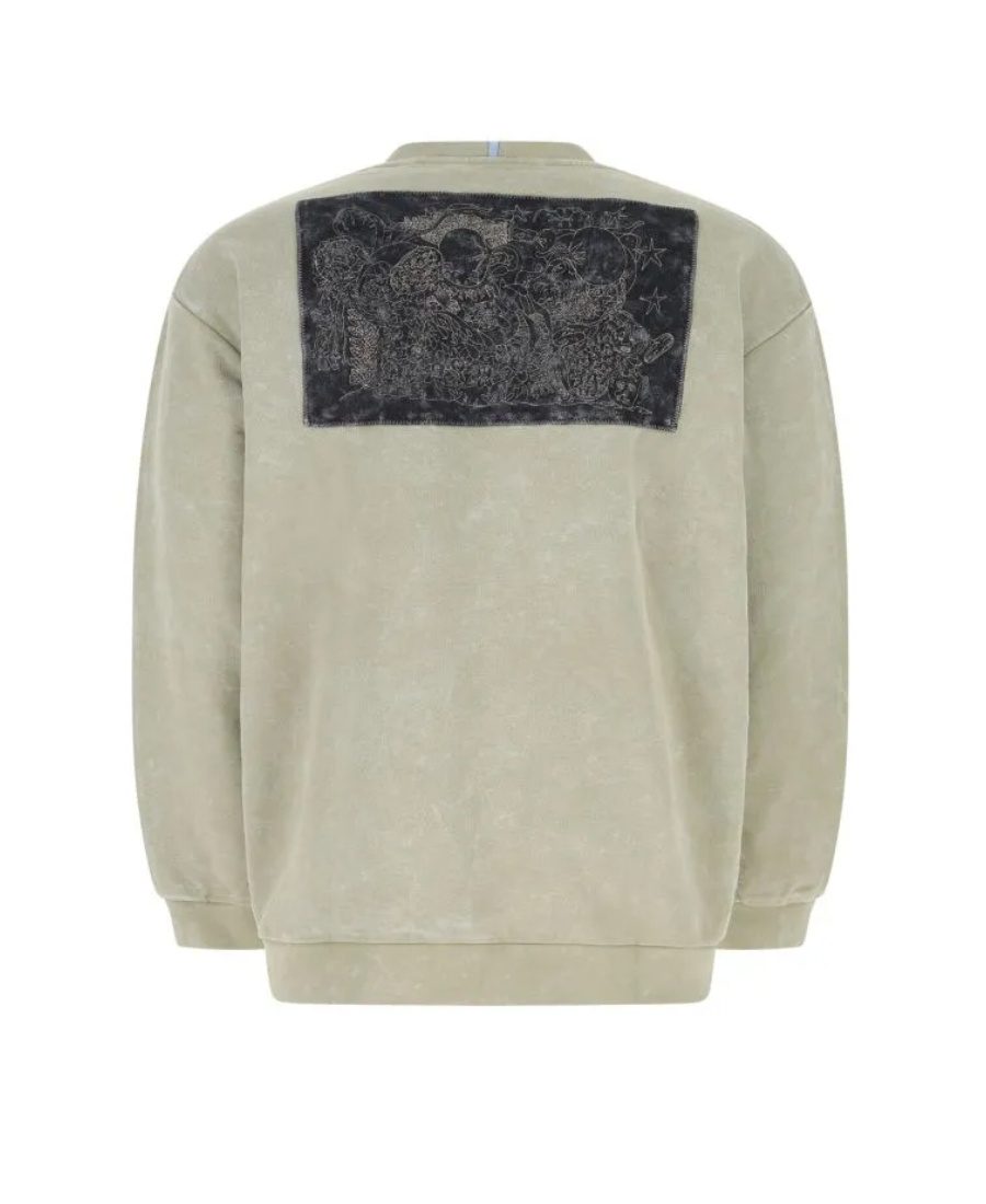 Mcq By Alexander Mcqueen Round Collar Long Sleeve Sweater In Nude