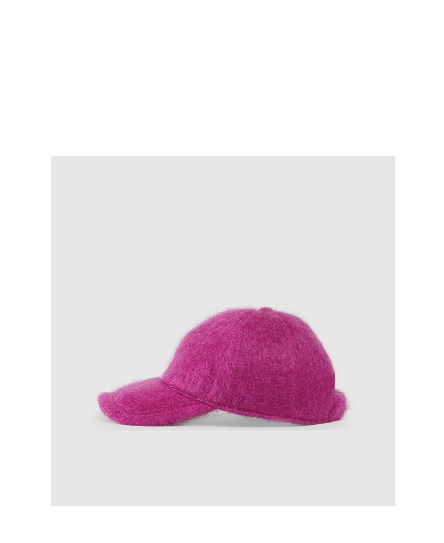 Gucci Double G Mohair Baseball Cap In Pink