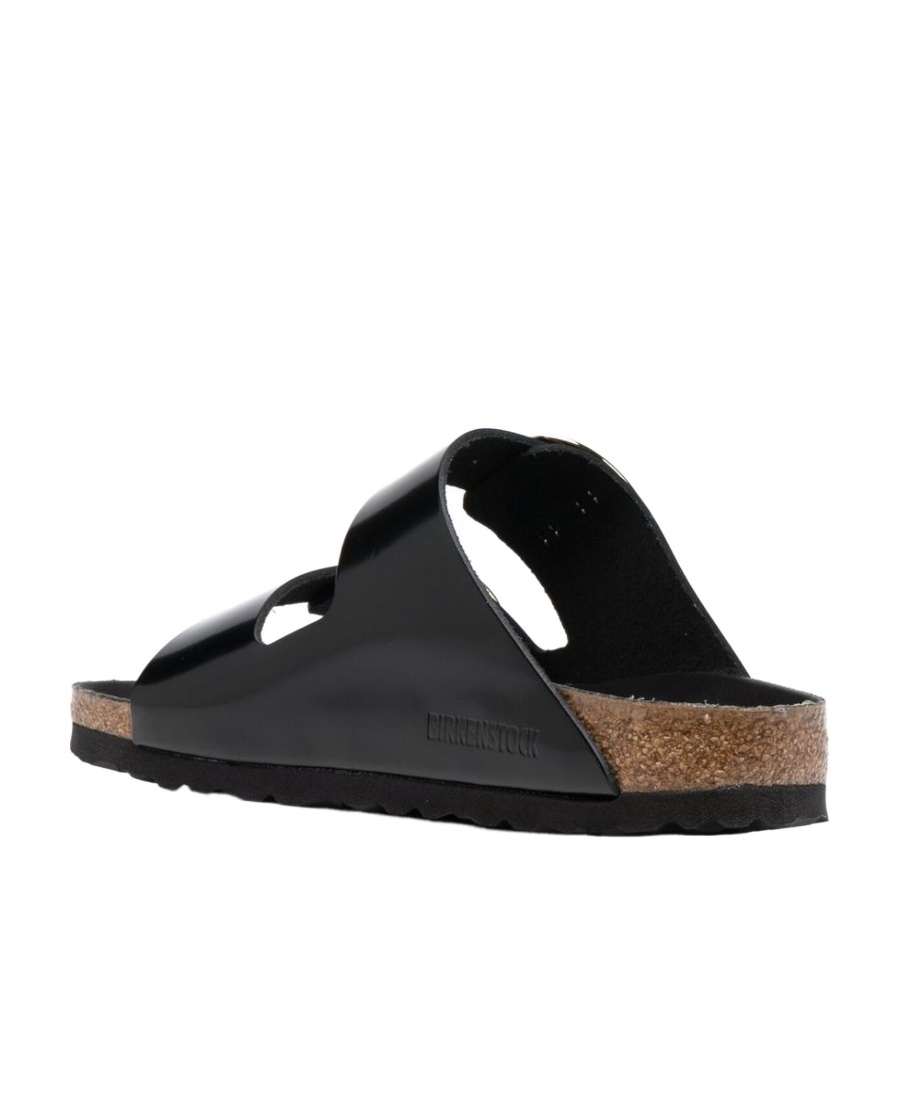 Birkenstock Arizona Big Buckle Nubuck Sandals In Black