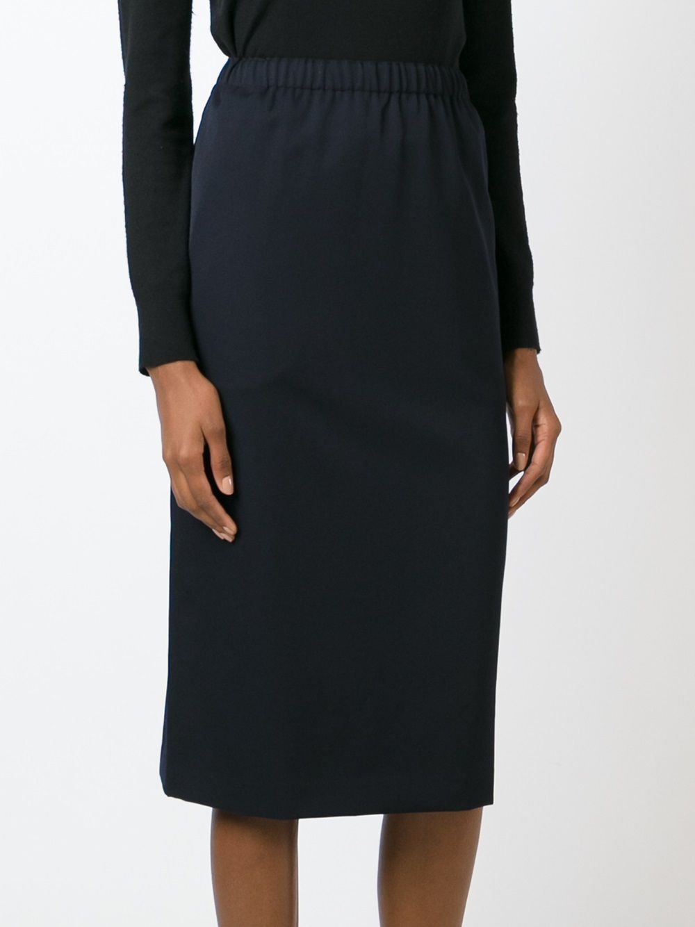 Comme Des Garçons Elastic Waist Skirt In Black