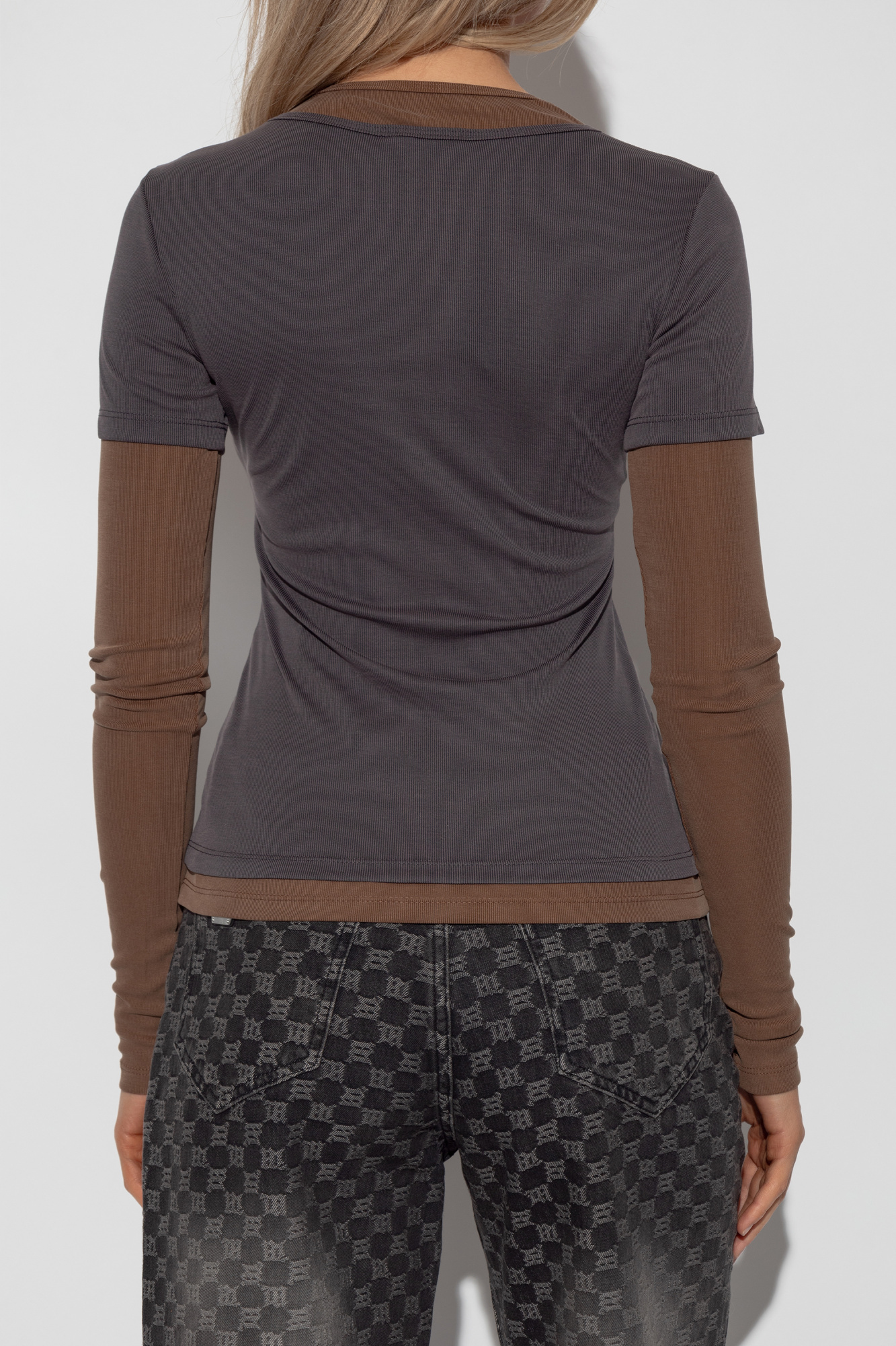 Misbhv Double-layer Color-block T-shirt In Multi