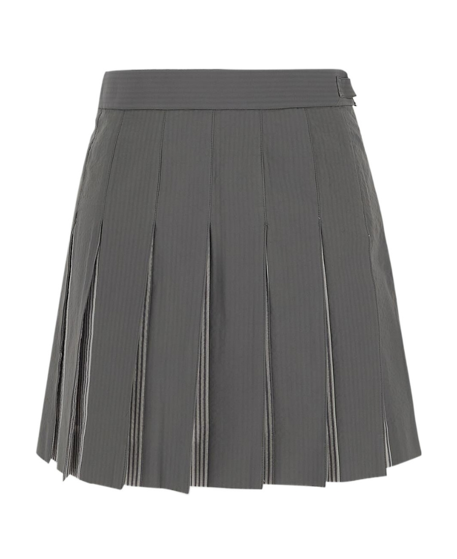 Thom Browne Rwb Pleated Skirt In Black