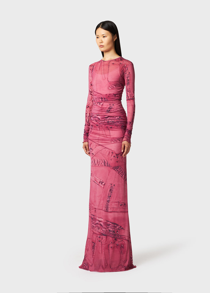 Shop Blumarine Cargo Patch-print Maxi Dress In Red