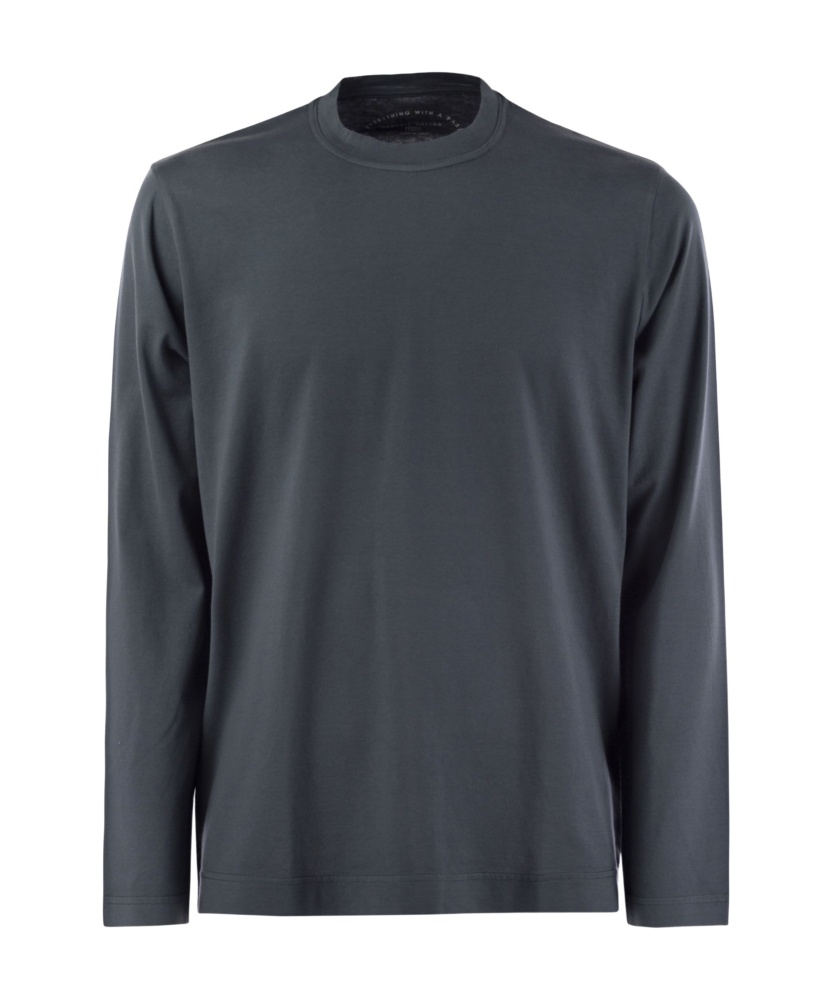 Fedeli Giza Cotton Crew-neck T-shirt In Black