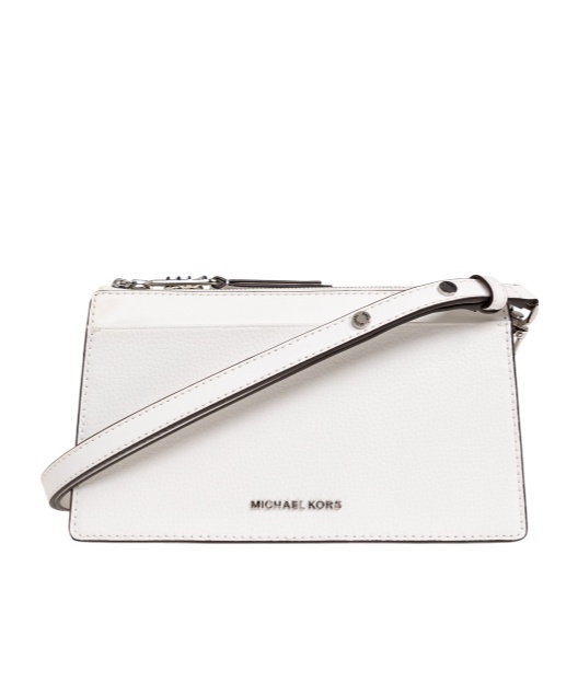 Michael Michael Kors Empire Leather Shoulder Bag In White