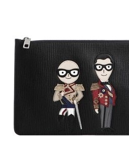 Dolce & Gabbana Printed Handbag In Black