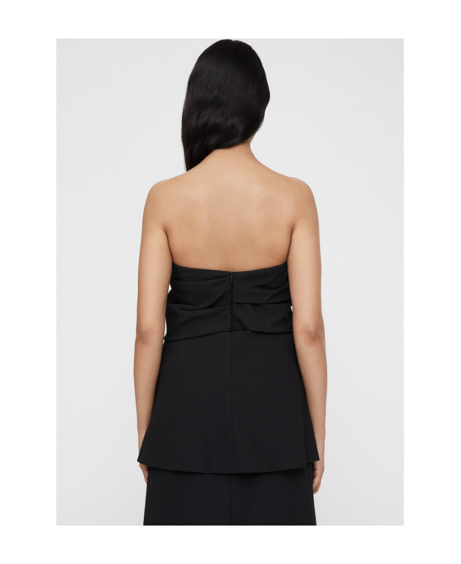 Totême Strapless Flared Top In Black