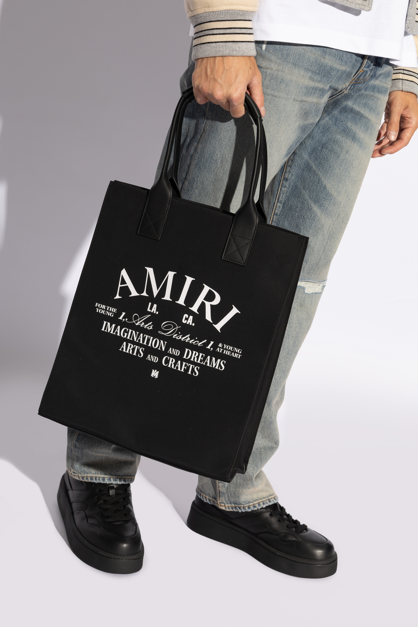 Amiri Logo Shoulder Bag In Black