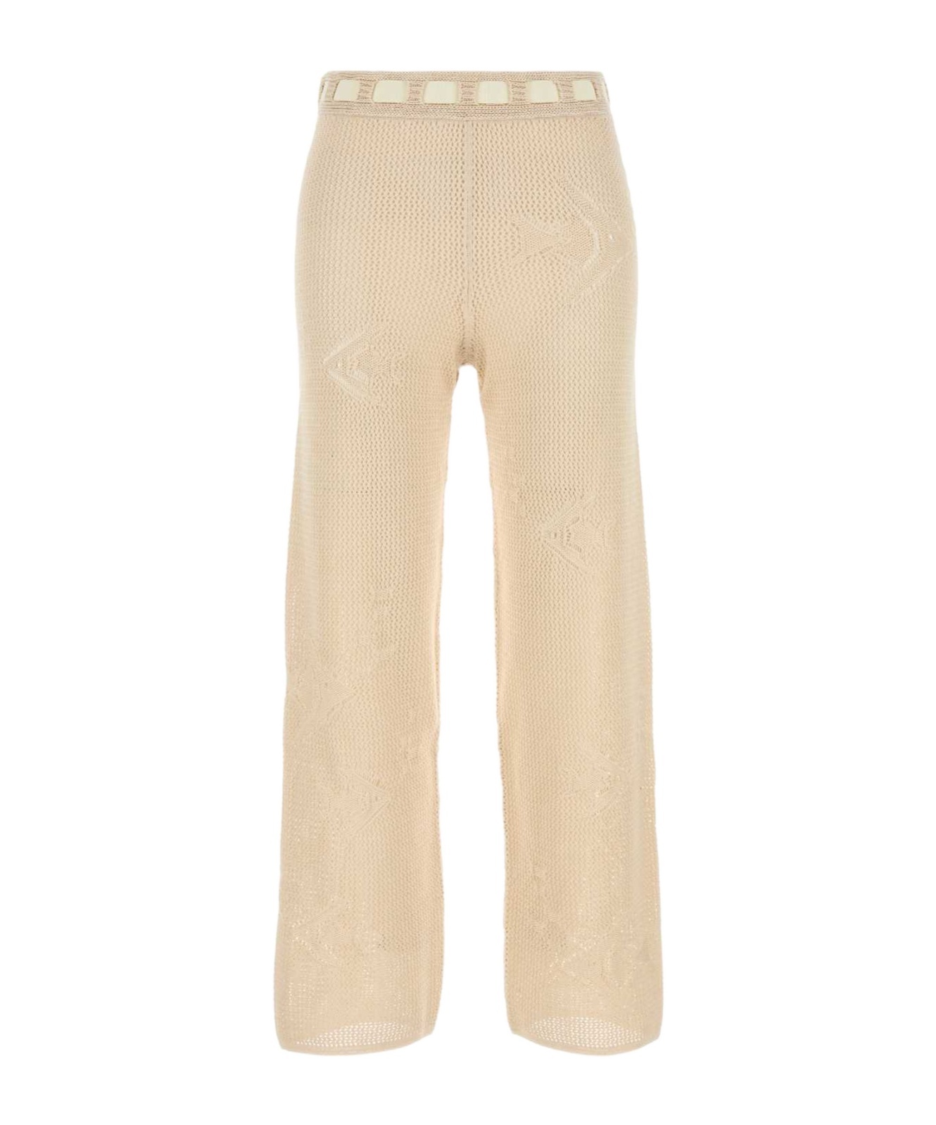 Bode Women Beige Crochet Pant In Neutral