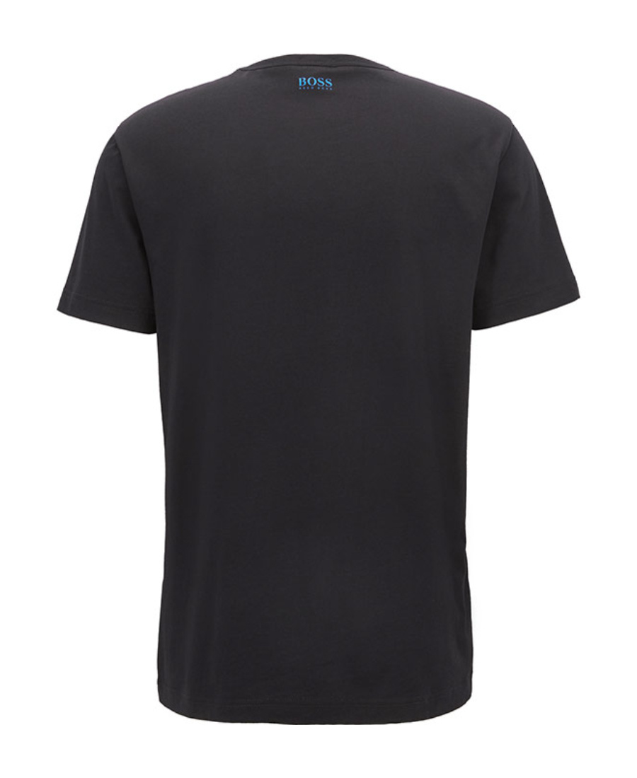 Hugo Boss Leisure Printed Short-sleeved T-shirt In Black