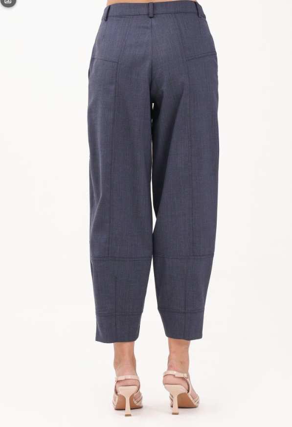 Pinko Belt Loop Casual Pants In Blue