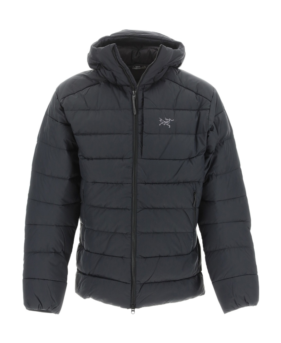 Arc'teryx Quilted Hooded Down Jacket In Black
