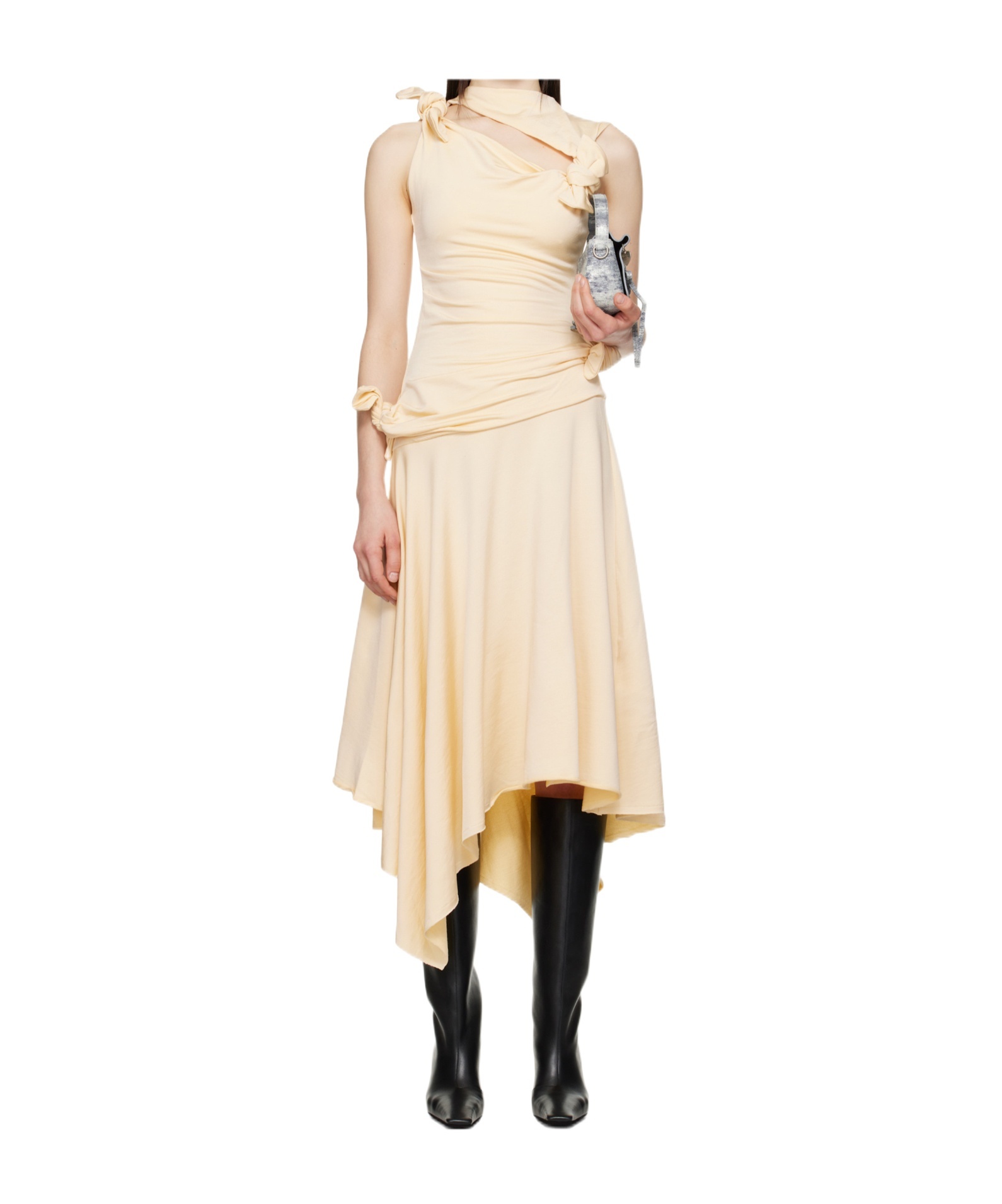Acne Studios Long-sleeved Dress In Nude