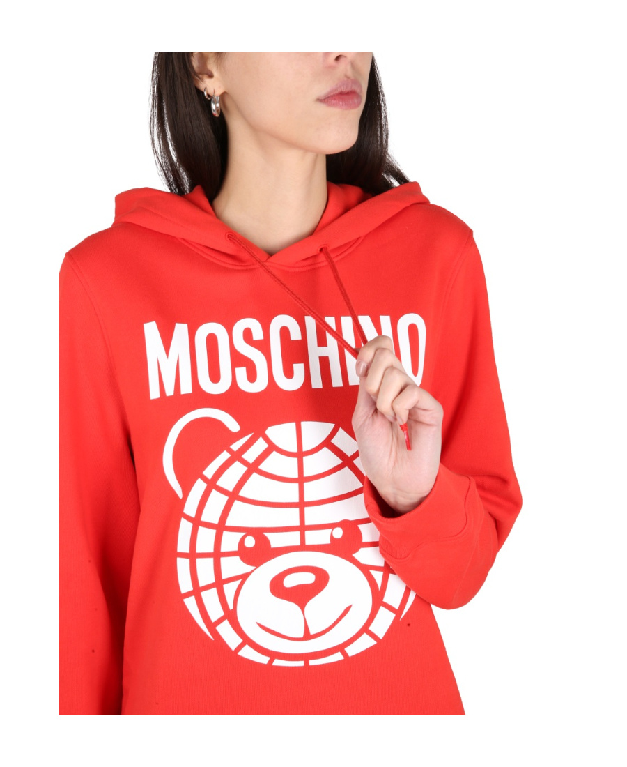 Moschino Couture Sweatshirt With Logo Print In Orange