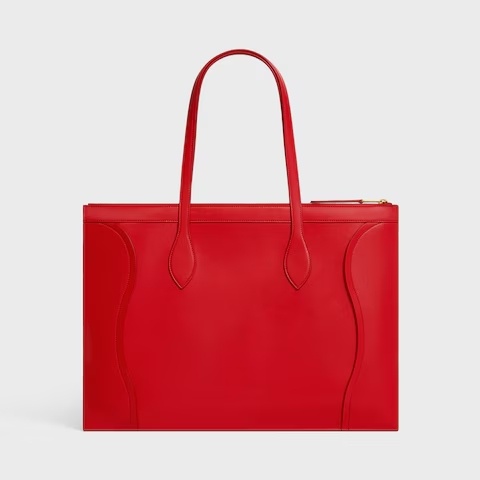 Celine Flat Cabas New Luggage In Glossy Calfskin In Pattern