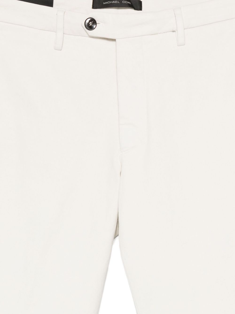 Michael Coal Casual Pants With Belt Loops In White