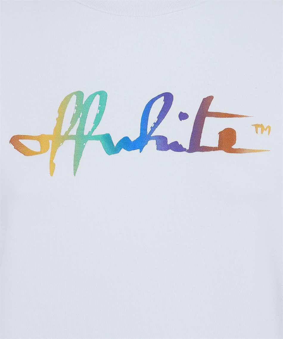 Off-white Rainbow Script Logo Print Tomboy T-shirt In White