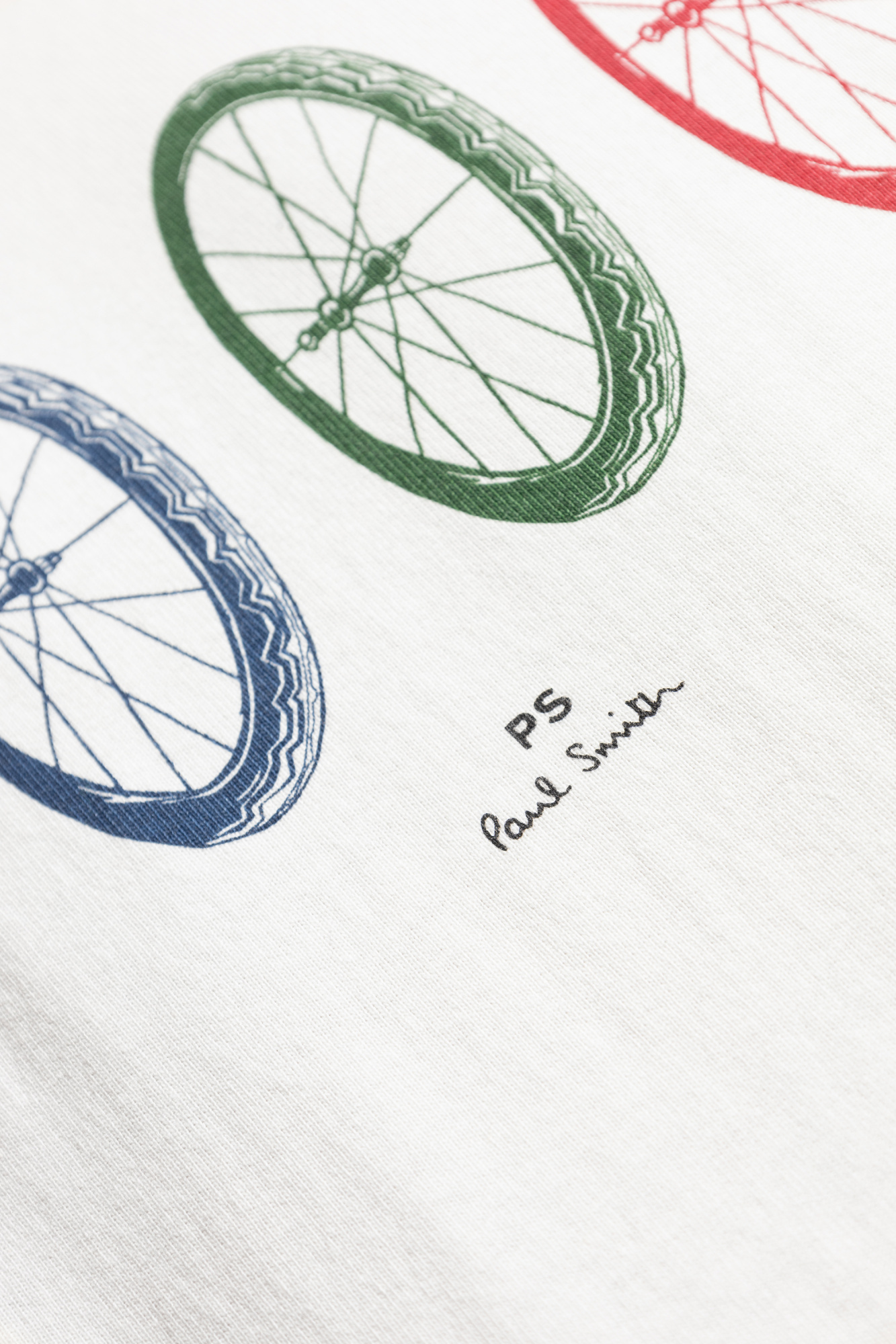 Shop Ps By Paul Smith Wheels-print T-shirt In White