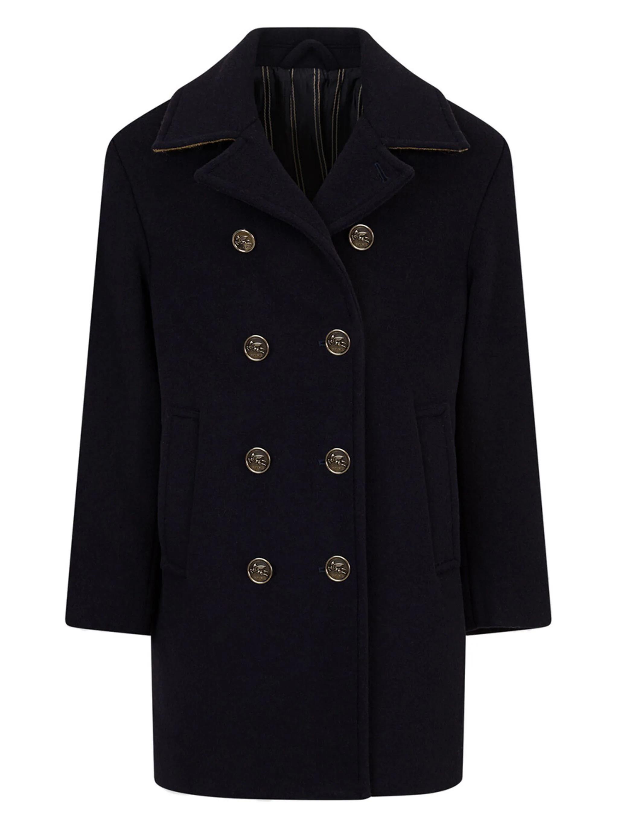Etro Pegaso Coat In Black