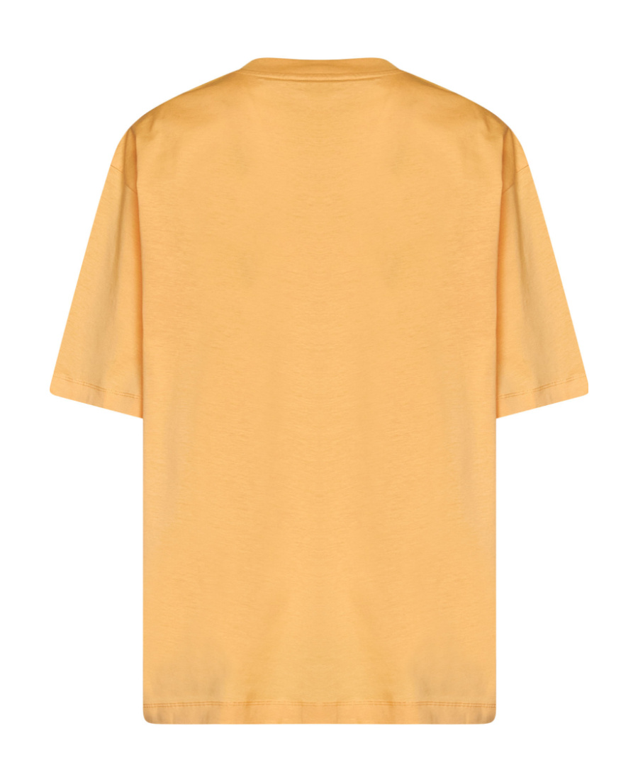 Marni Logo-print Cotton T-shirt In Yellow